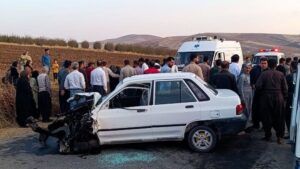 برخورد دو در محور پیرانشهر– نقده یک فوتی و ۵ مصدوم برجای گذاشت