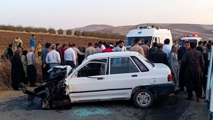 برخورد دو در محور پیرانشهر– نقده یک فوتی و ۵ مصدوم برجای گذاشت