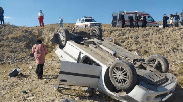 واژگونی خودرو در جاده ارومیه-سلماس